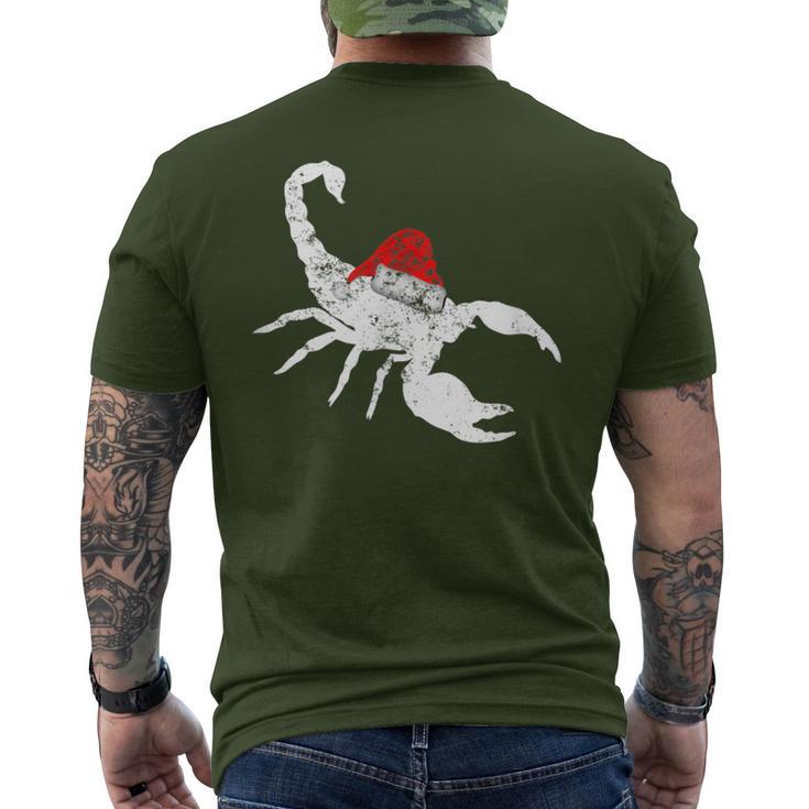 Scorpion Santa Hat Christmas Pajama Men's T-shirt Back Print