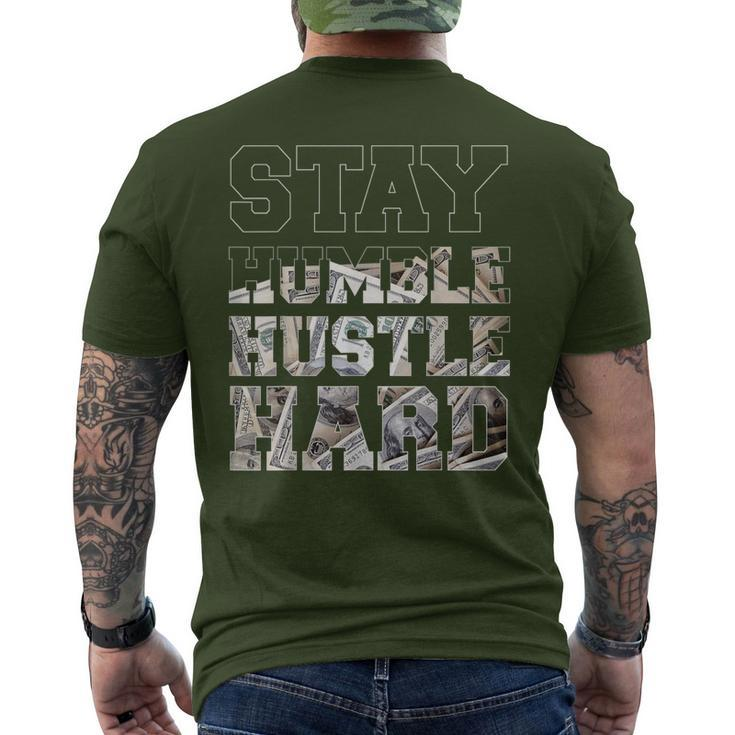 Stay Humble Hustle Hard Lifestyle Hip Hop Money Christmas Men's T-shirt Back Print