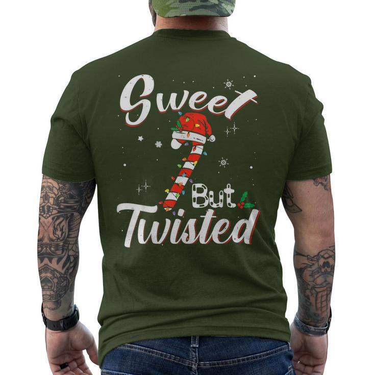 Sweet But Twisted Christmas Candy Cane Xmas Holiday Men's T-shirt Back Print