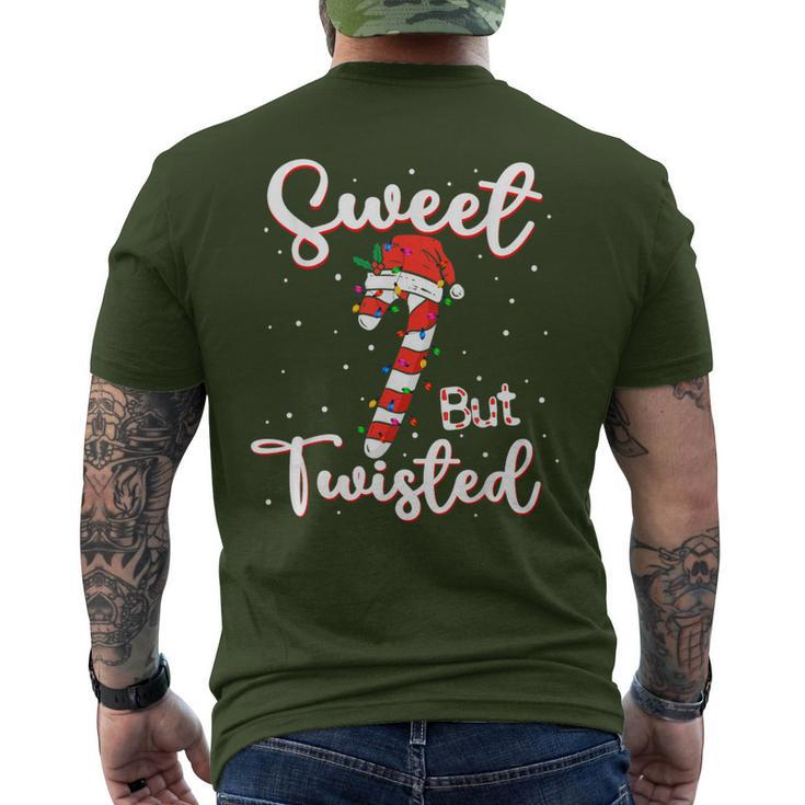 Sweet But Twisted Christmas Candy Cane Xmas Holiday Men's T-shirt Back Print
