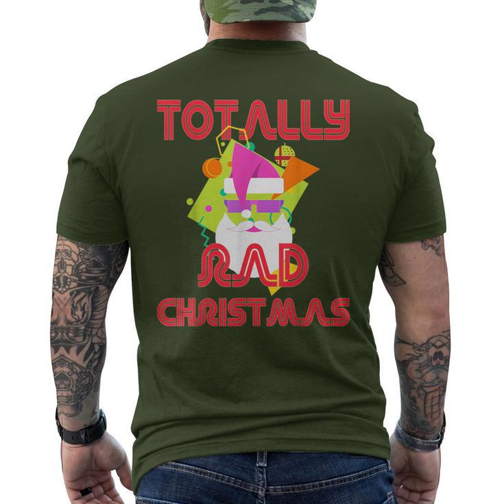 Totally Rad 80S Christmas Vintage Santa 80S Costume Men's T-shirt Back Print