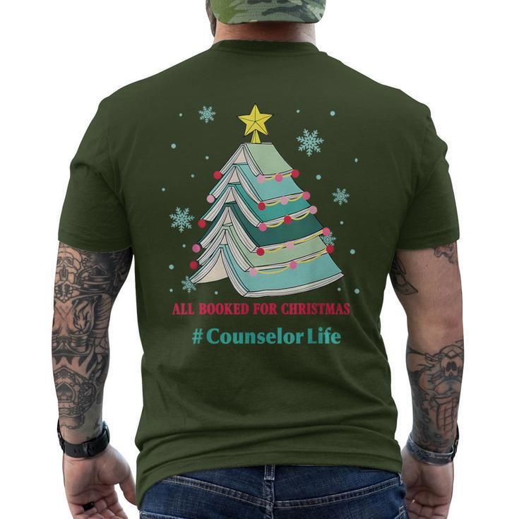 Tree All Booked For Christmas Counselor Life Men's T-shirt Back Print