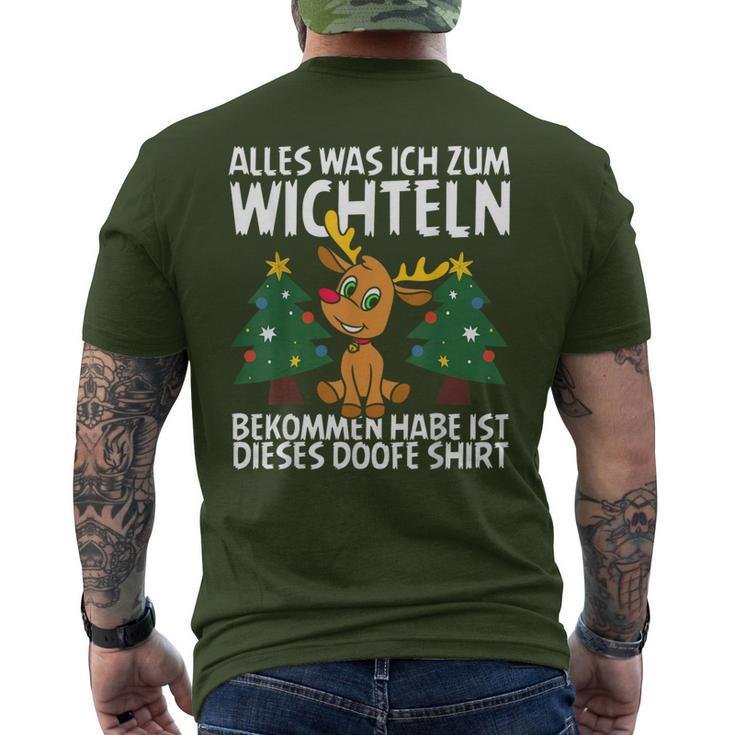 Weihnachts-Wichtel Schwarz Kurzärmliges Herren-T-Kurzärmliges Herren-T-Shirt, Lustiges Motiv für Feiern