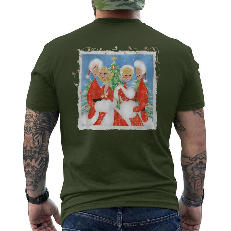 White Christmas Movie 1954 Xmas Snow Holiday Pajamas Retro Men's T-shirt Back Print
