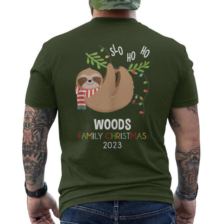 Woods Family Name Woods Family Christmas Men's T-shirt Back Print