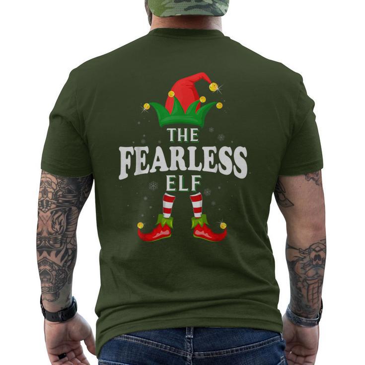 Xmas Fearless Elf Family Matching Christmas Pajama Men's T-shirt Back Print