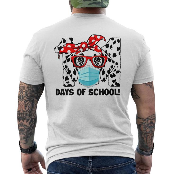 101 Days Of School Dalmatian Dog Face Mask 100Th Day School Men's T-shirt Back Print