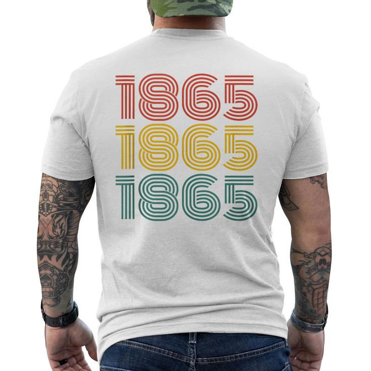 1865 Junenth Retro  Embrace Freedom & Heritage Men's T-shirt Back Print