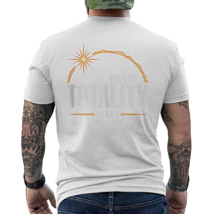 2024 Total Solar Eclipse Texas Total Eclipse 2024 Men's T-shirt Back Print