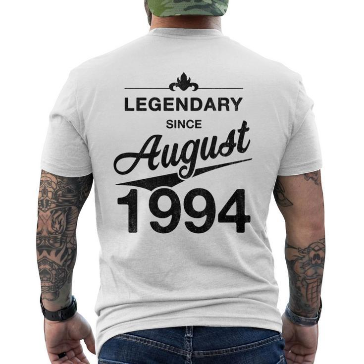 30 Geburtstag 30 Jahre Alt Legendär Seit August 1994 T-Shirt mit Rückendruck