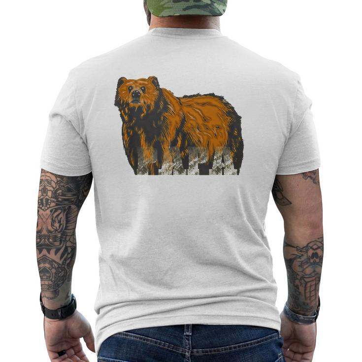 Graphic 365 Bear Papa Grandpa Fathers Day Tank Top Mens Back Print T-shirt