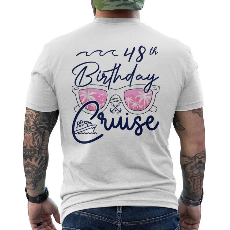 48Th Birthday Cruise Squad 2024 Matching Party Family Men's T-shirt Back Print