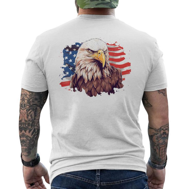 4Th July American Pride American Eagle Symbol Of Freedom Men's T-shirt Back Print
