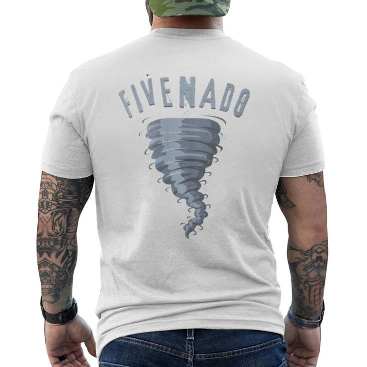 5Th Birthday Tornado Turning Five Fivenado Men's T-shirt Back Print