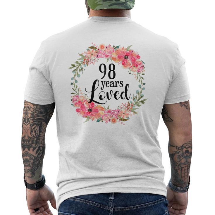 98Th Birthday 98 Years Old Loved Awesome Since 1926 Men's T-shirt Back Print