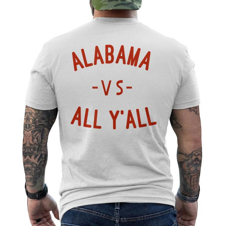 Alabama Vs All Yall With Crimson Letters T Men's T-shirt Back Print