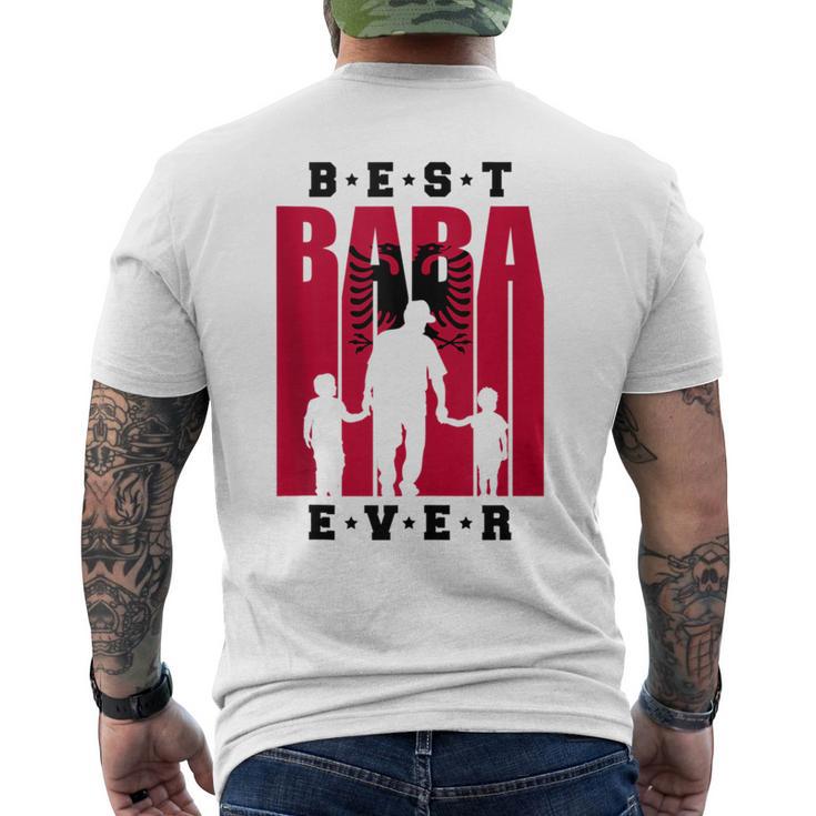 Albania Baba Two Sons Albanian Dad Of 2 Boys Shqiptar Men's T-shirt Back Print