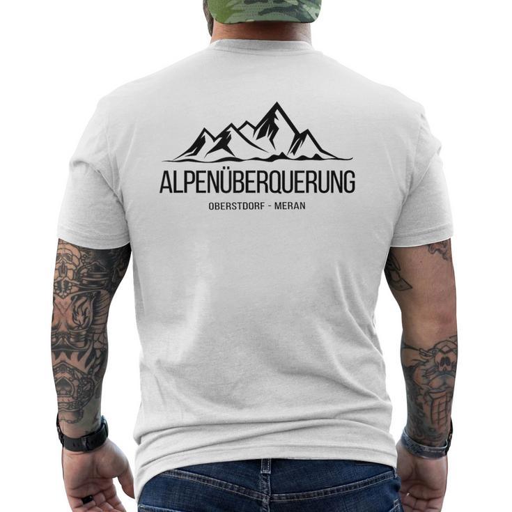 Alpenüberquung Oberstdorf Meran E5 Idea T-Shirt mit Rückendruck