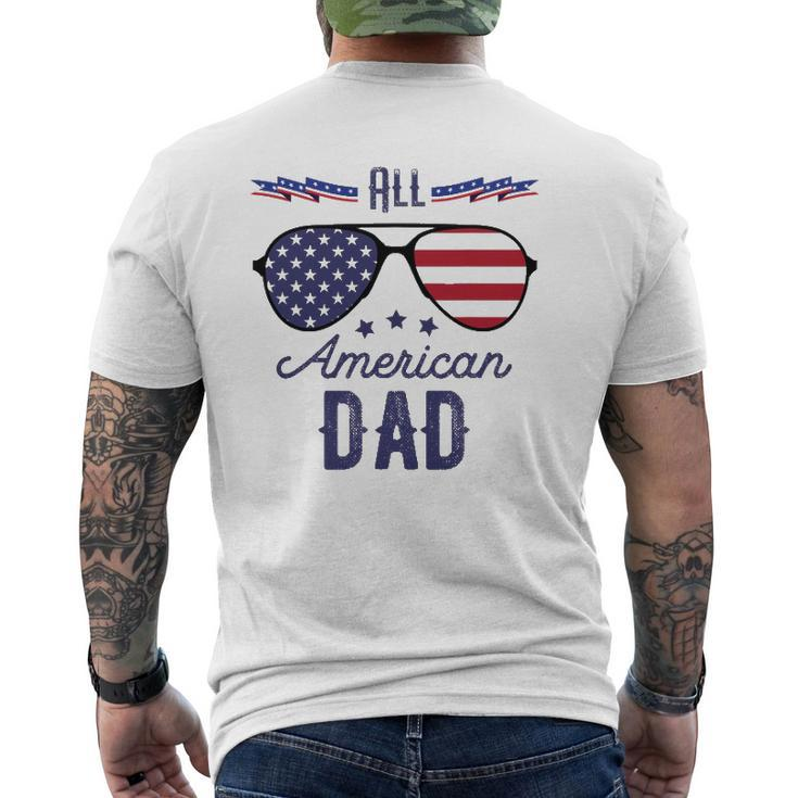 All American Dad 4Th Of July Sunglasses Mens Back Print T-shirt