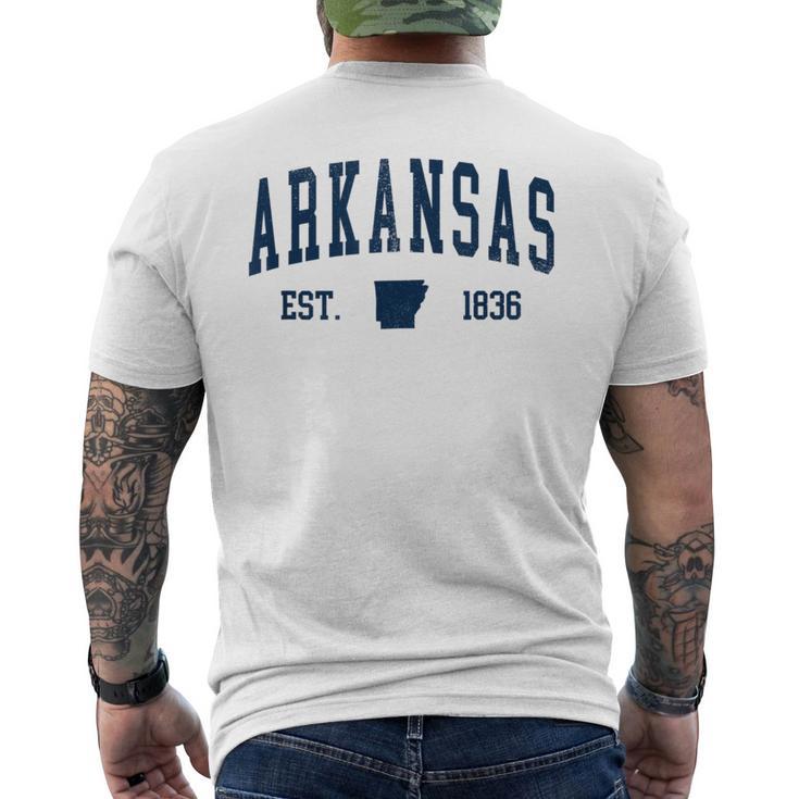 Arkansas Map 1836 Vintage Souvenirs Arkansas Men's T-shirt Back Print