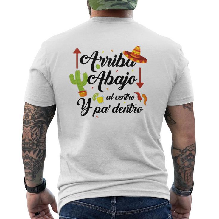 Arriba Abajo Al Centro Y Pa Dentro Cinco De Mayo Mens Back Print T-shirt