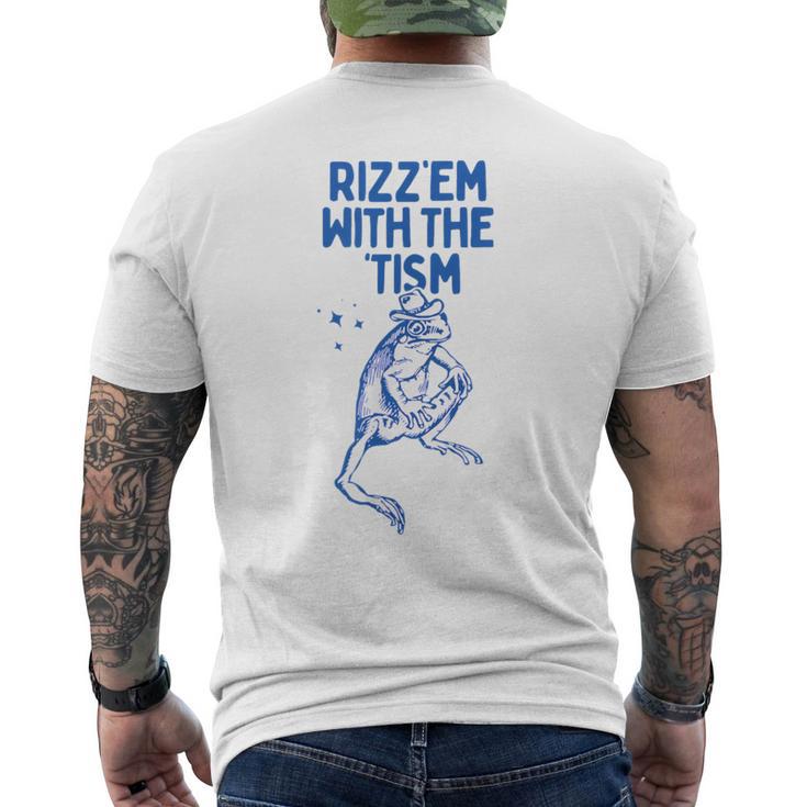 Autism Rizz Em With The Tism Meme Autistic Frog Men's T-shirt Back Print