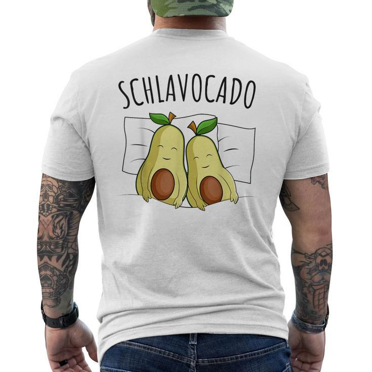Avocado Sleep Schlavocado Pyjamas Sleeping T-Shirt mit Rückendruck