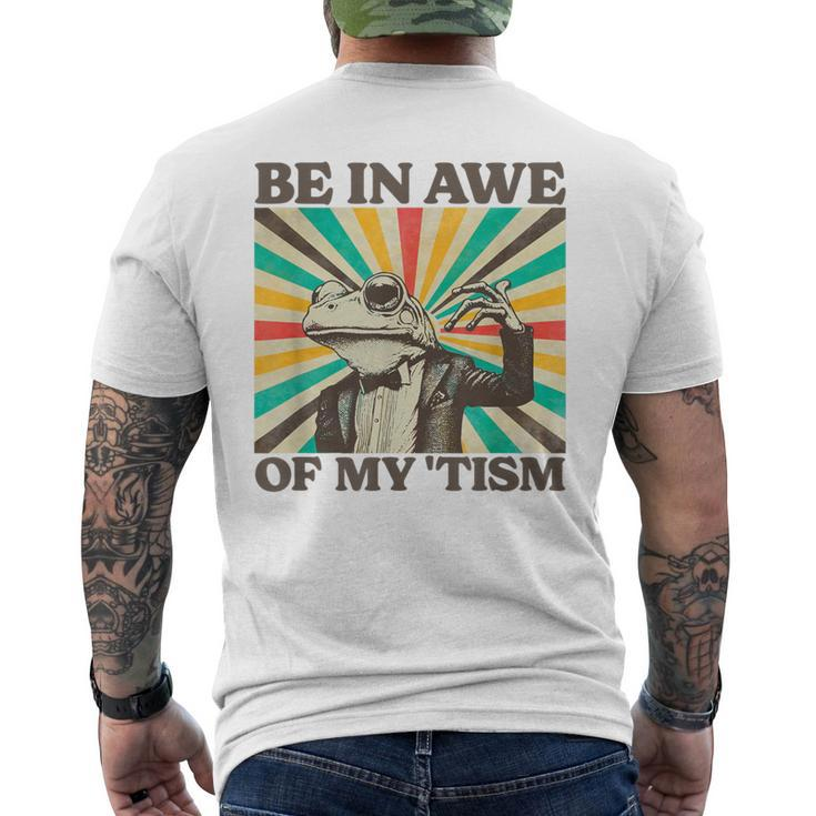 Be In Awe Of My Tism Retro Frog Autism Men's T-shirt Back Print