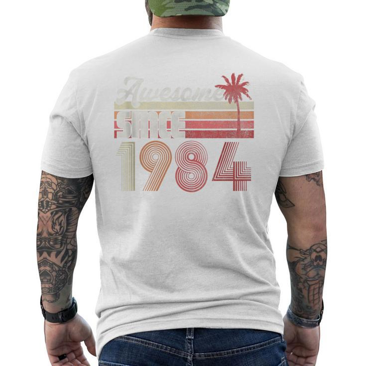 Awesome Since 1984 38Th Birthday Retro Vintage Men's T-shirt Back Print