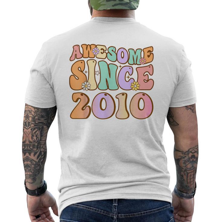 Awesome Since 2010 14 Year Old 14Th Birthday For Girls Men's T-shirt Back Print