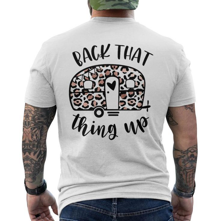 Back That Thing Up Camping Leopard Camper Men's T-shirt Back Print