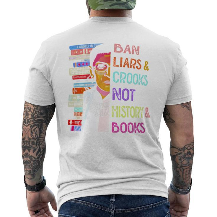 Ban Liars And Crooks Not History And Book Men's T-shirt Back Print