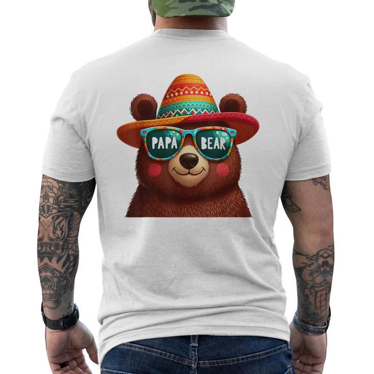 Bär Papa Bear Papaatertagsgeschenk Für Papa Spruch Lustig T-Shirt mit Rückendruck