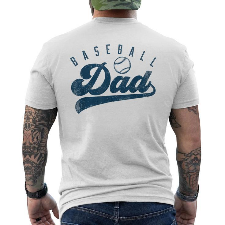 Baseball Dad Daddy Father's Day Men's T-shirt Back Print