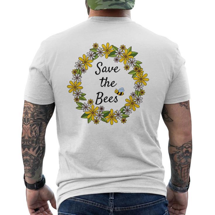 Beautiful Save The Bees T -Bee Awareness Men's T-shirt Back Print