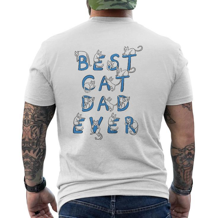 Best Cat Dad Ever Cats Kitten Cute Lover Graphic Mens Back Print T-shirt