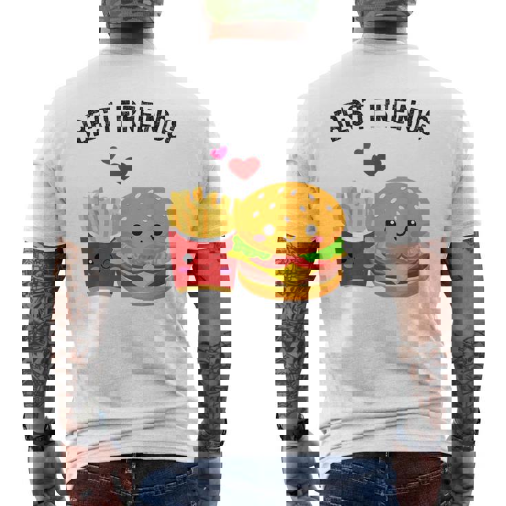 Best Friends Kawaii Burger & Fries Men's T-shirt Back Print