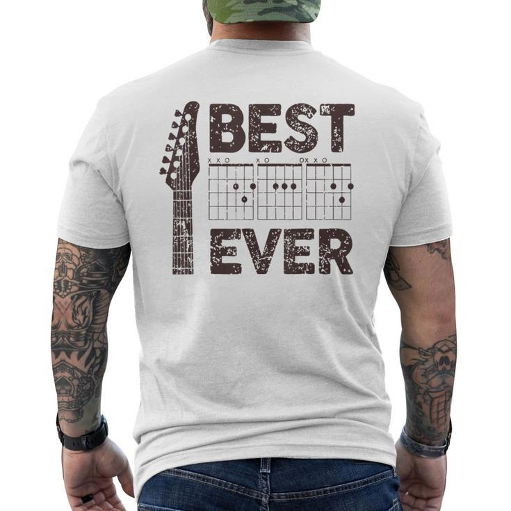 Best Guitar Dad Ever Chords Best Daddy Guitar Fathers Day Men's T-shirt Back Print