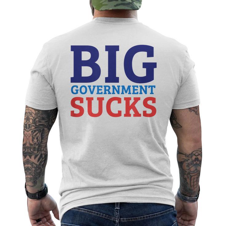 Big Government Sucks T Men's T-shirt Back Print