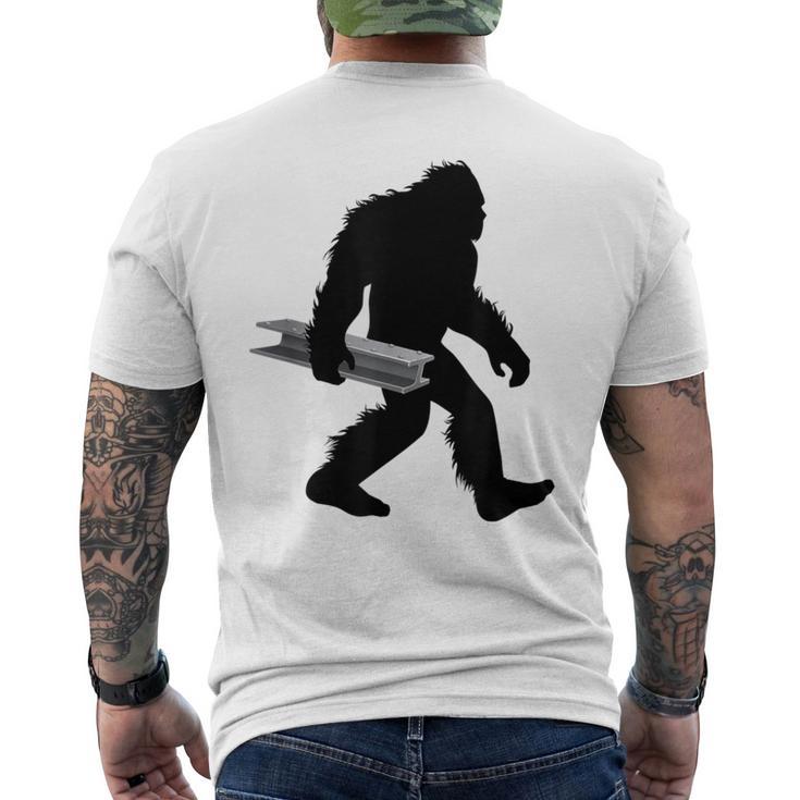 Bigfoot Slworker Welding Sasquatch Ironworker Men's T-shirt Back Print