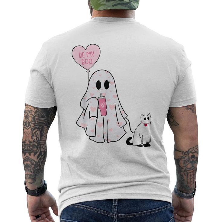 Be My Boo Cat Valentine Men's T-shirt Back Print