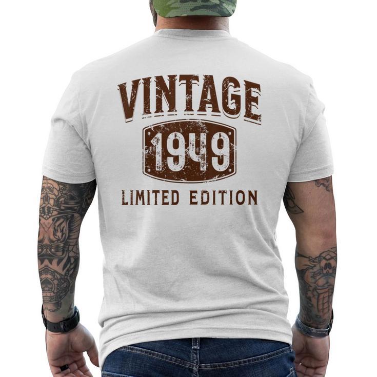 Born In 1949 Limited Edition Birthday Vintage 1949 Men's T-shirt Back Print