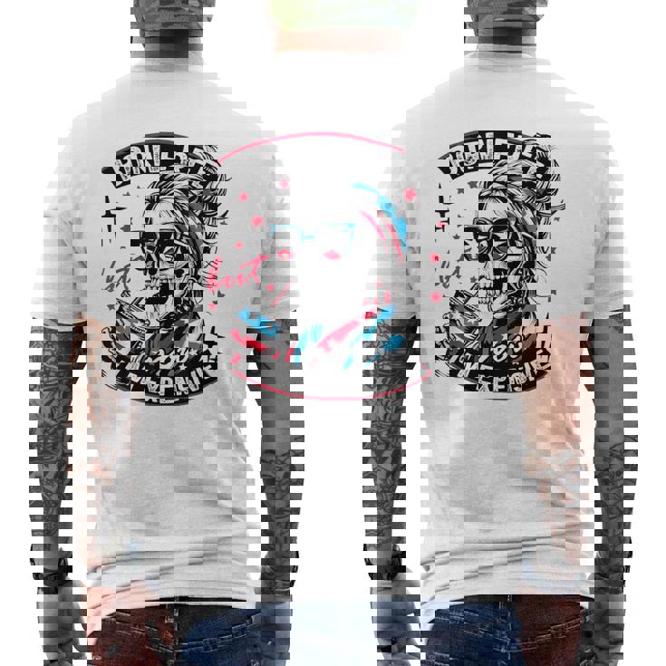 Born Free But Now I'm Expensive 4Th Of July Skeleton Men's T-shirt Back Print
