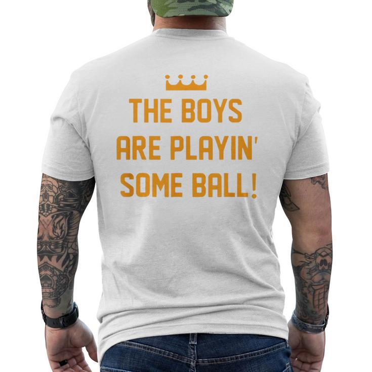 The Boys Are Playing Some Ball Men's T-shirt Back Print