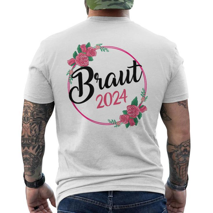 Braut 2024 Für Hochzeit Und Junggesellinnenabschied Jga T-Shirt mit Rückendruck