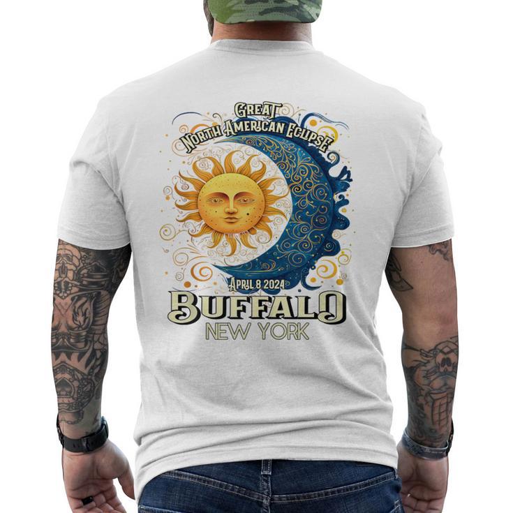 Buffalo New York 2024 Total Solar Eclipse April 8 Souvenir Men's T-shirt Back Print