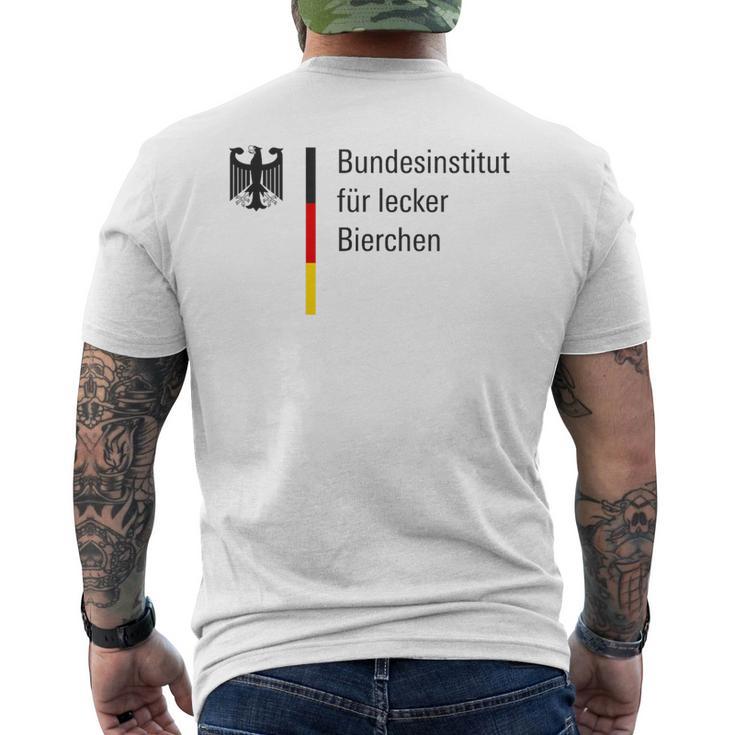 Bundesinstitut Für Leckere Bierchen Delicious Bier Party T-Shirt mit Rückendruck