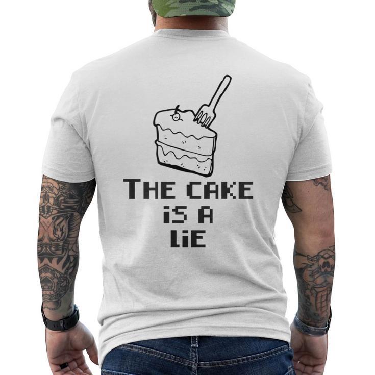 The Cake Is A Lie Portal Meme Men's T-shirt Back Print