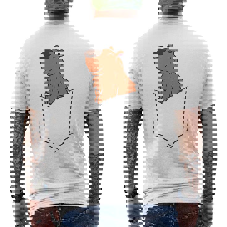Capibara Lindo Capibara Divertido Camiseta Hombre Estampado Espalda