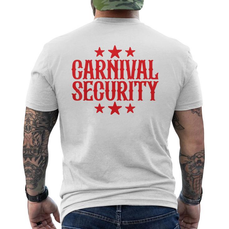 Carnival Security Carnival Party Family Carnival Crew Men's T-shirt Back Print